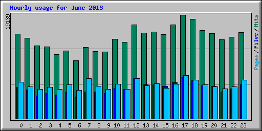 Hourly usage for June 2013