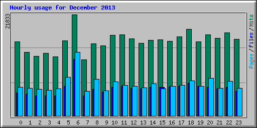 Hourly usage for December 2013